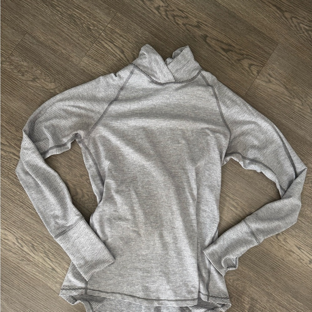 Gray Striped Women's Atheltic Top